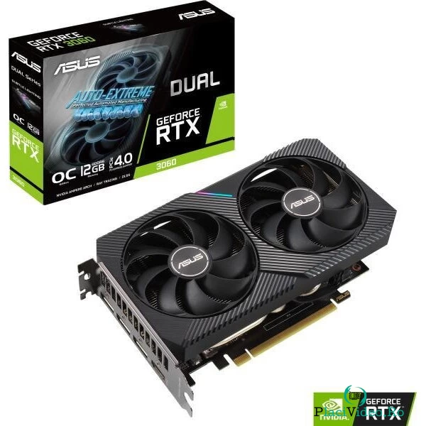 Asus Placa video ASUS GeForce RTX 3060 DUAL OC V2 12GB GDDR6 192 bit