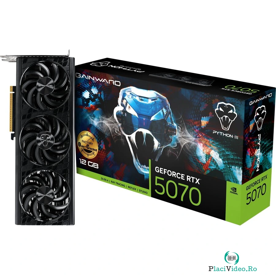 Placa Video GeForce RTX 5070 Python III OC DLSS 4