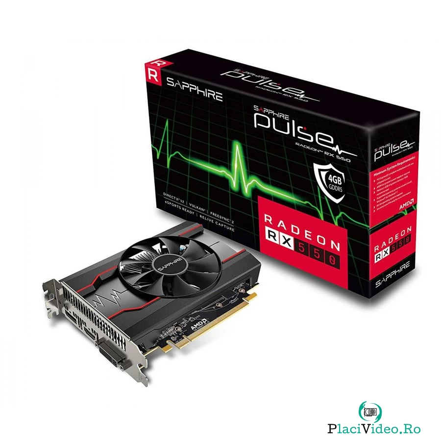 SAPPHIRE VGA SAPPHIRE RADEON RX550 4G GDDR5 PULSE la 486.99 lei ron