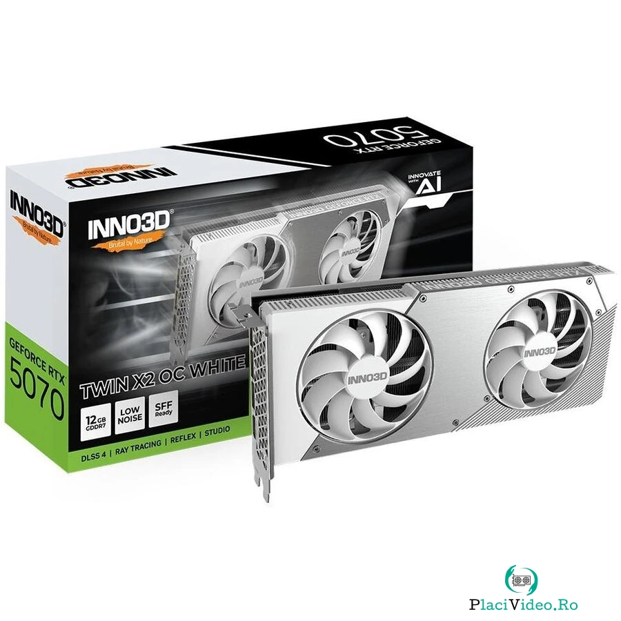 Placa Video GeForce RTX 5070 TWIN X2 WHITE 12GB OC DLSS 4